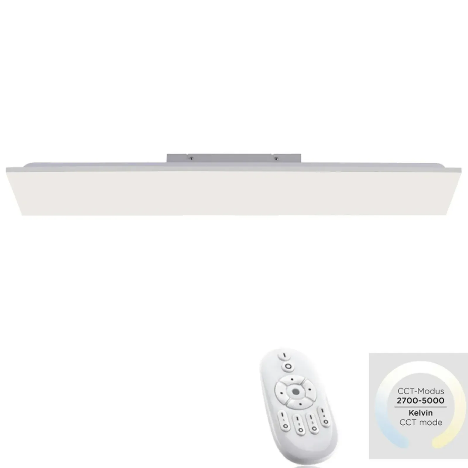 Sklep Kaja Prostokątny plafon z regulowaną barwą światła 15553-16 z serii CANVAS biały Store