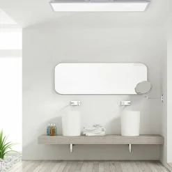 Sklep Kaja Prostokątny, plafon o dużej mocy 14753-21 z serii FLAT | Kaja srebrny Store