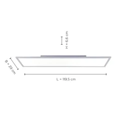 Sklep Kaja Prostokątny, plafon o dużej mocy 14753-21 z serii FLAT | Kaja srebrny Store