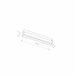 Sklep Kaja Prosty reflektor do szyny magnetycznej 1F 10644 LVM FOCUS LED | Kaja* Szynoprzewody Podtynkowe|Szynoprzewody Natynkowe