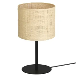Sklep Kaja Ratanowa lampka stołowa w stylu rustykalnym LX 5284 z serii RATTAN* Lampki Stołowe Z Abażurem|Tradycyjne Lampki Stołowe