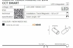 Sklep Kaja Regulowana głowica 20W CCT SMART AZ4840 MAKITA ALFA MAGNETIC 48V* Lampy Led|Szynoprzewody Podtynkowe