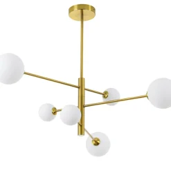 Sklep Kaja Regulowana lampa wisząca do salonu LP-002/6P DORADO | Kaja Oświetlenie Store