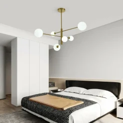 Sklep Kaja Regulowana lampa wisząca do salonu LP-002/6P DORADO | Kaja Oświetlenie Store