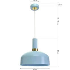 Sklep Kaja Regulowana lampa wisząca w błękitnym kolorze MLP6201 z serii MALMO | Kaja Oświet Hot