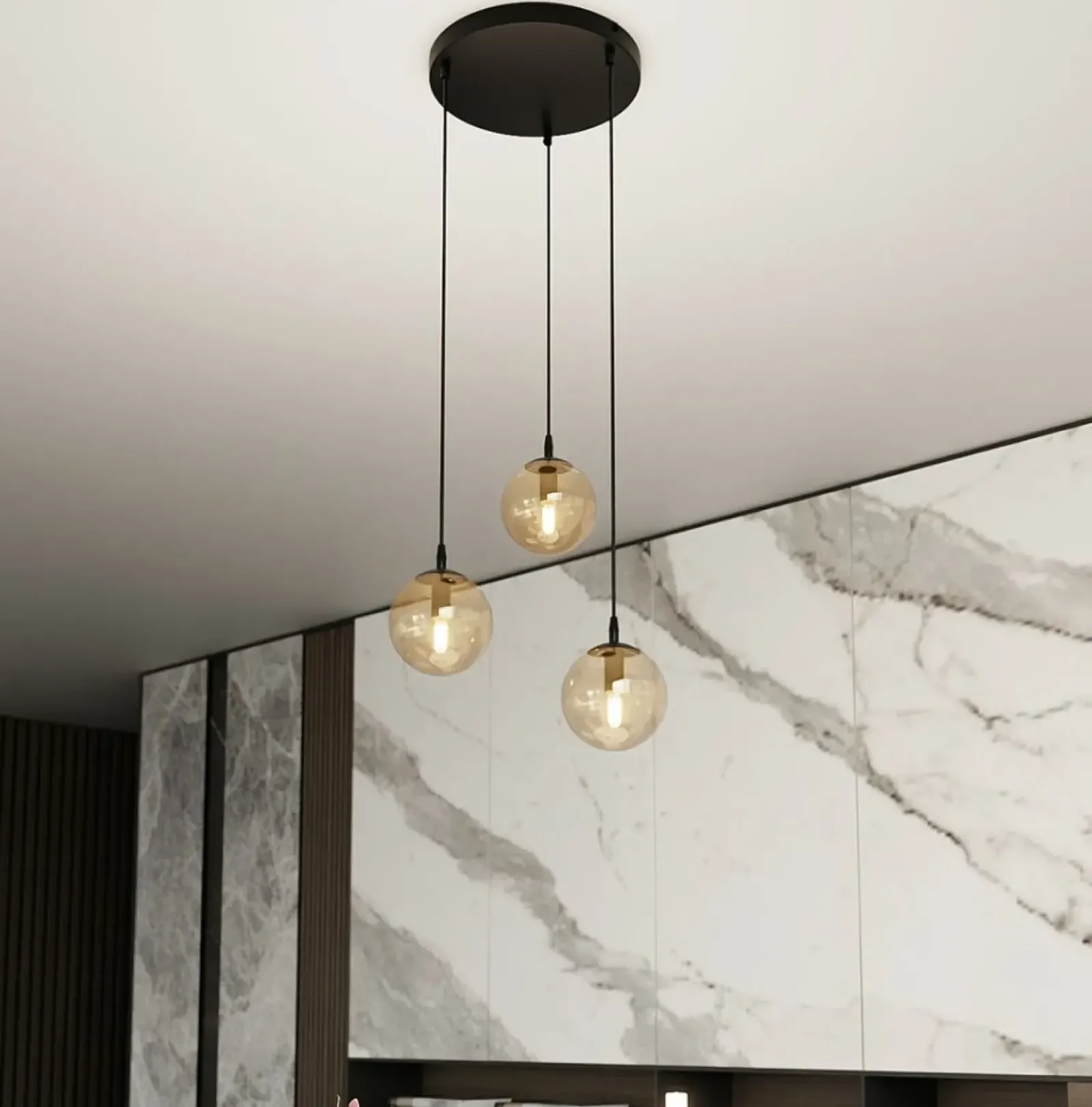 Sklep Kaja Regulowana lampa wisząca z trzema kloszami 713/3PREM | Kaja Store