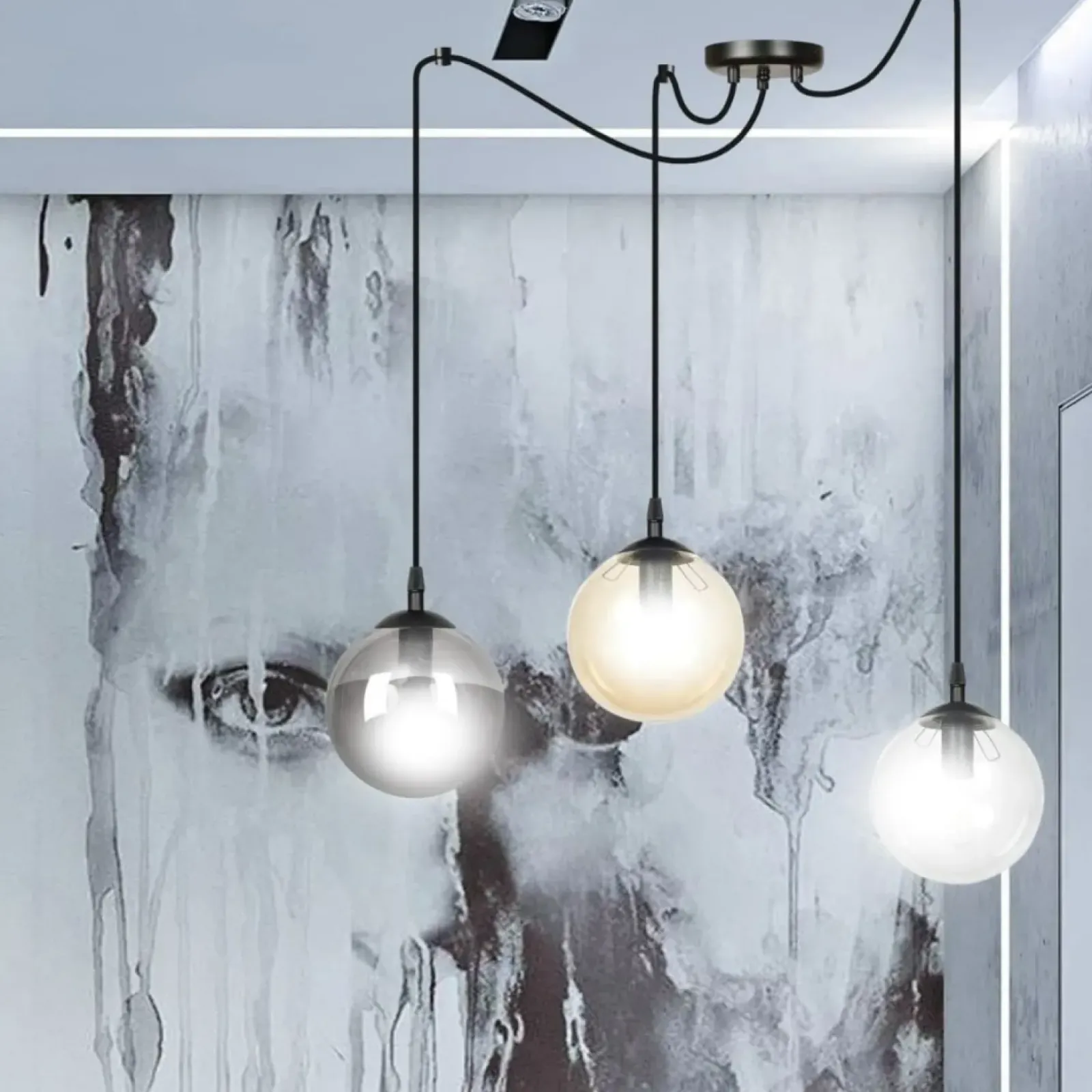 Sklep Kaja Regulowana lampa wisząca z trzema kloszami 939/3 | Kaja Oświetlenie Cheap