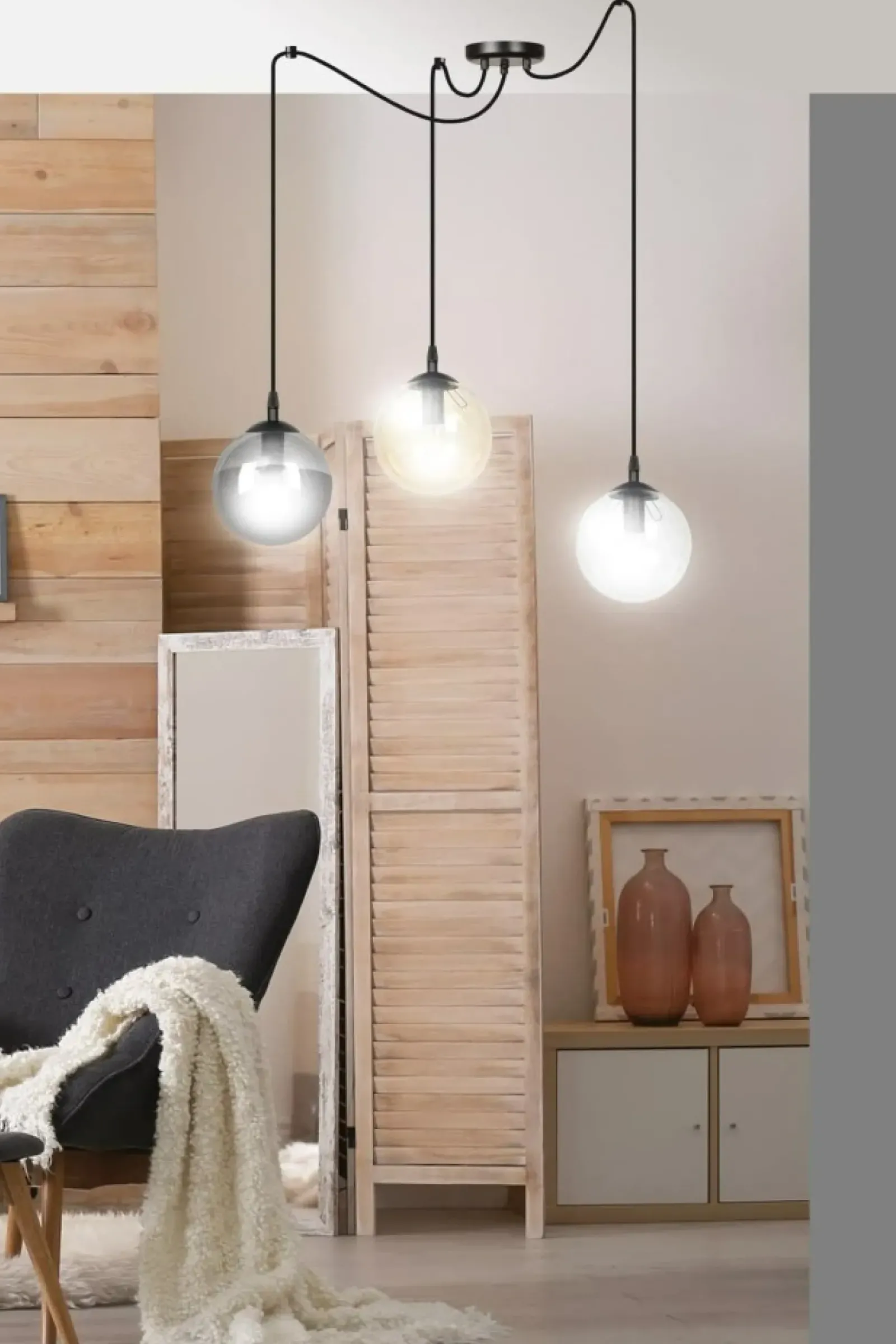 Sklep Kaja Regulowana lampa wisząca z trzema kloszami 939/3 | Kaja Oświetlenie Cheap