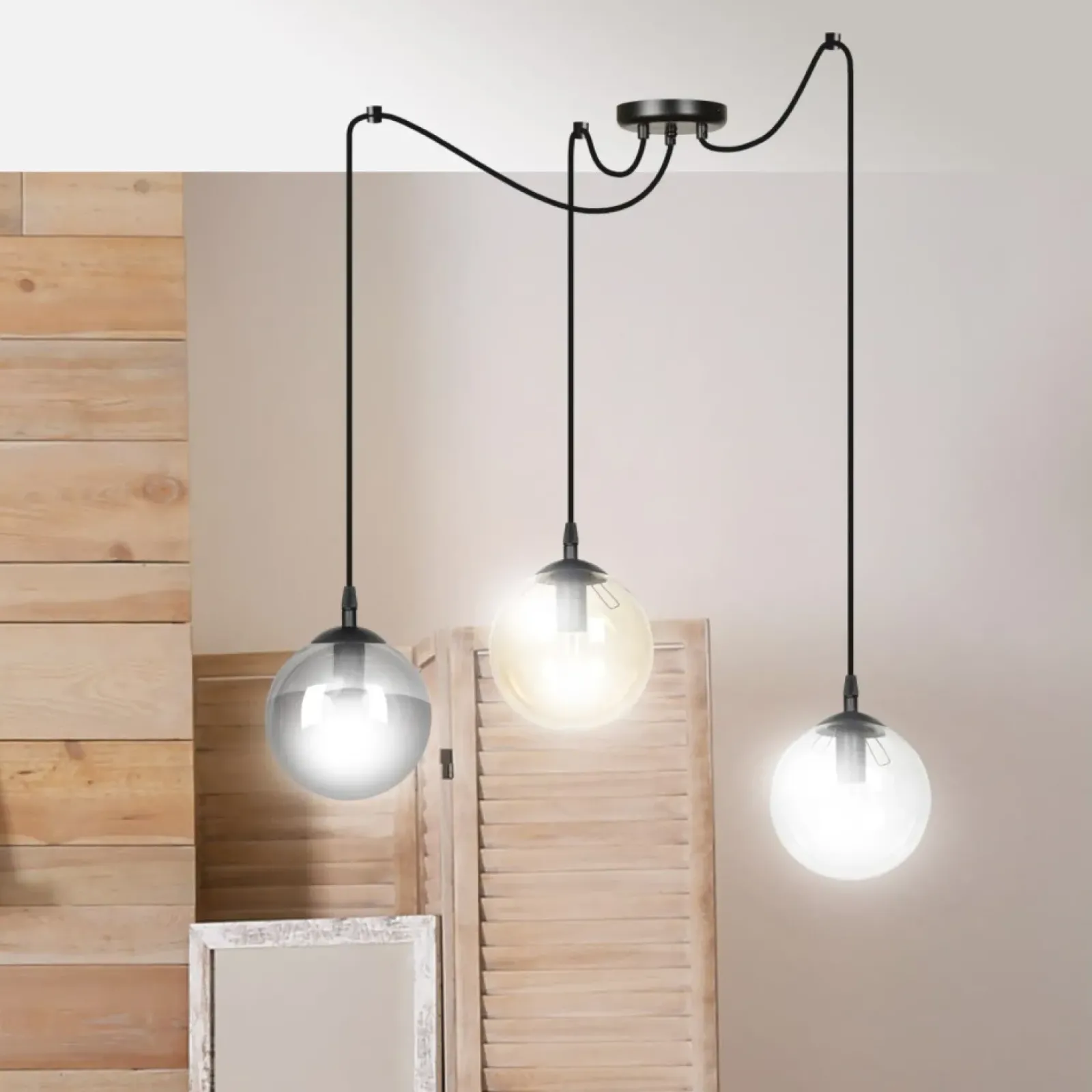 Sklep Kaja Regulowana lampa wisząca z trzema kloszami 939/3 | Kaja Oświetlenie Cheap