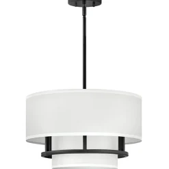 Sklep Kaja Regulowana lampa wisząca z abażurem HK-GRAHAM-M-BK z serii GRAHAM czarny Fashion