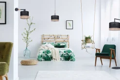 Sklep Kaja Regulowana lampa wisząca z abażurem, styl boho K-4364 | Kaja* Żyrandole Z Abażurem|Żyrandole Z Abażurami