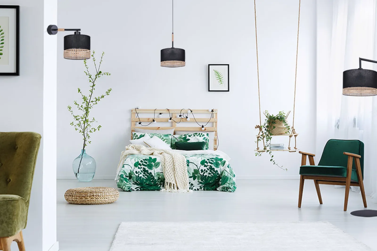 Sklep Kaja Regulowana lampa wisząca z abażurem, styl boho K-4364 | Kaja* Żyrandole Z Abażurem|Żyrandole Z Abażurami
