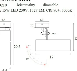 Sklep Kaja Regulowany reflektor punktowy LED MX C0210 SHINEMAKER | Kaja* Lampy Led