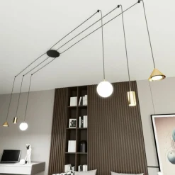 Sklep Kaja Różnorodna lampa wisząca do podwieszania 1350/6 FUJI 6 GOLD | Kaja Shop
