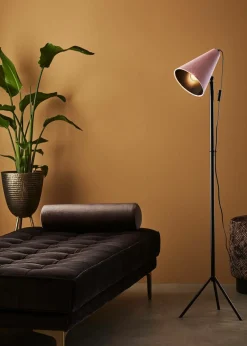 Sklep Kaja Różowa lampa podłogowa zmienny kąt świecenia 107928 | Kaja Oświetlenie* Tradycyjne Lampy Podłogowe