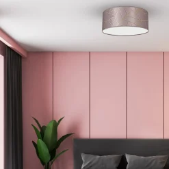Sklep Kaja Różowa lampa sufitowa ze stylowym wzorem MLP7585 z serii ZIGGY | Kaja Oświetleni* Plafony Klasyczne