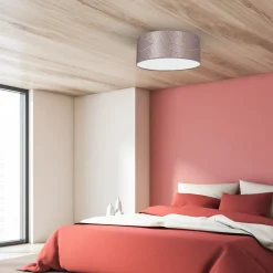 Sklep Kaja Różowa lampa sufitowa ze stylowym wzorem MLP7585 z serii ZIGGY | Kaja Oświetleni* Plafony Klasyczne