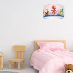 Sklep Kaja Różowa lampa wisząca, dziecięcy abażur MLP6801 z serii OŚMIORNICA LOLA | Kaja Oś* Żyrandole Z Abażurem|Randole Tradycyjne