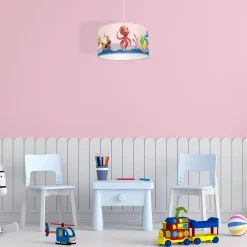 Sklep Kaja Różowa lampa wisząca, dziecięcy abażur MLP6801 z serii OŚMIORNICA LOLA | Kaja Oś* Żyrandole Z Abażurem|Randole Tradycyjne