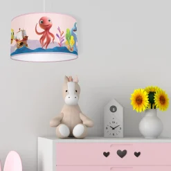 Sklep Kaja Różowa lampa wisząca, dziecięcy abażur MLP6801 z serii OŚMIORNICA LOLA | Kaja Oś* Żyrandole Z Abażurem|Randole Tradycyjne