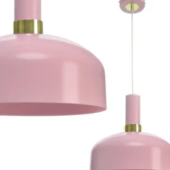 Sklep Kaja Różowa lampa wisząca z szerokim kloszem MLP6199 z serii MALMO | Kaja Oświetlenie Fashion