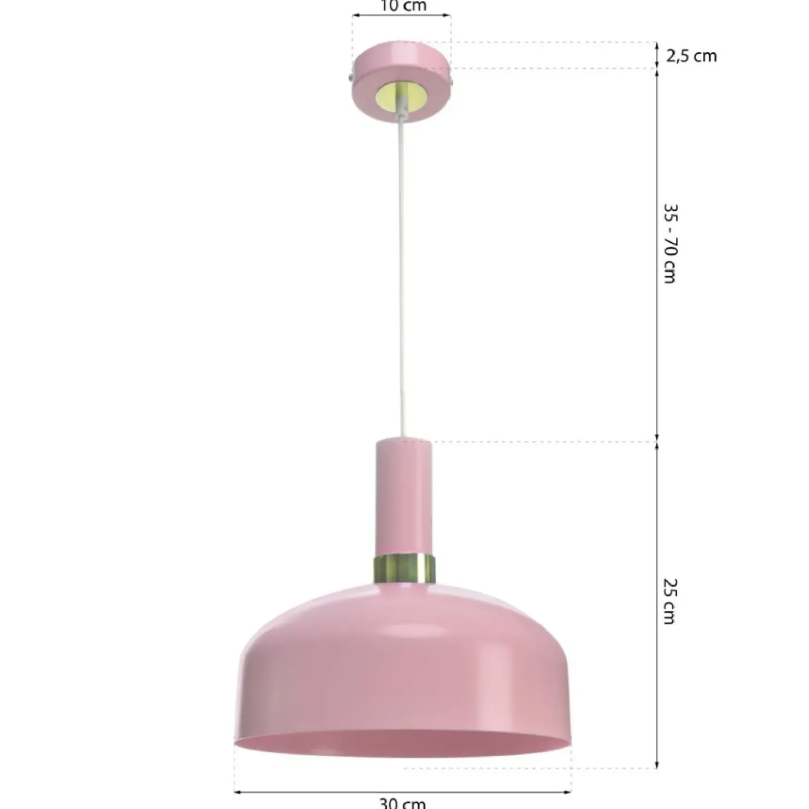 Sklep Kaja Różowa lampa wisząca z szerokim kloszem MLP6199 z serii MALMO | Kaja Oświetlenie Fashion
