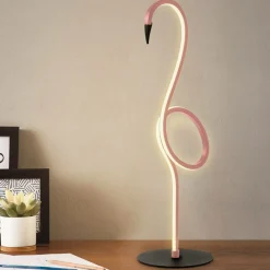 Sklep Kaja Różowy flaming, lampka stołowa FLAMINGO-TL-PNK z serii FLAMINGO* Nowoczesne Lampki Stołowe
