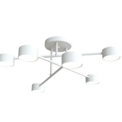 Sklep Kaja Rozłożysta, biała lampa sufitowa do salonu 1356/6 HALO 6 WHITE | Kaja biały Discount