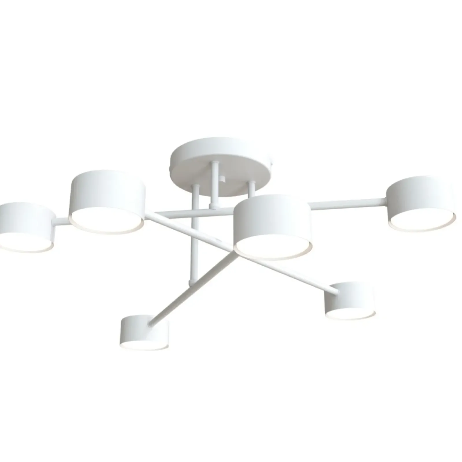 Sklep Kaja Rozłożysta, biała lampa sufitowa do salonu 1356/6 HALO 6 WHITE | Kaja biały Discount