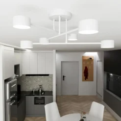 Sklep Kaja Rozłożysta, biała lampa sufitowa do salonu 1356/6 HALO 6 WHITE | Kaja biały Discount