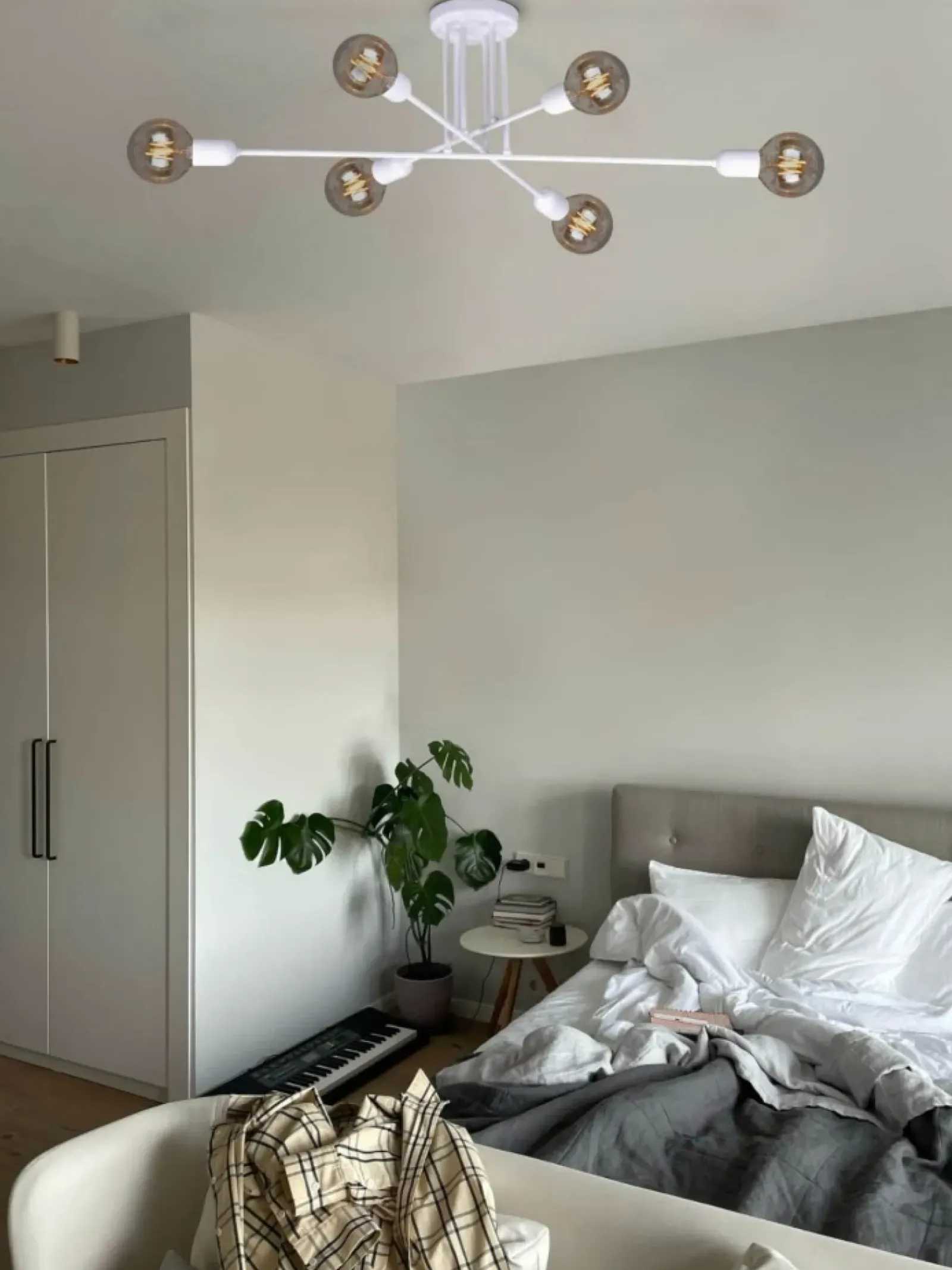 Sklep Kaja Rozłożysta, biała lampa sufitowa K-4393 SITYA WHITE | Kaja Oświetlenie biały Clearance