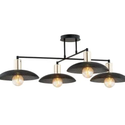 Sklep Kaja Rozłożysta, czarno-złota lampa sufitowa 1320/4 SPIRIT | Kaja czarny Cheap