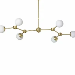 Sklep Kaja Rozłożysta lampa nad wyspę kuchenną ABR-LWR-6XE27 MILANO | Kaja złoty Outlet