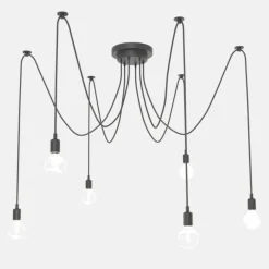 Sklep Kaja Rozłożysta lampa pająk do salonu ABR-SPIDER-6XE27 SPIDER | Kaja czarny Store