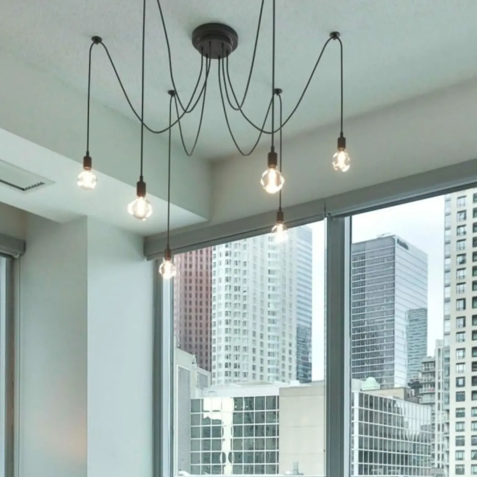 Sklep Kaja Rozłożysta lampa pająk do salonu ABR-SPIDER-6XE27 SPIDER | Kaja czarny Store