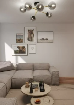 Sklep Kaja Rozłożysta lampa sufitowa do dużego salonu 1269/6 - MAGNUM | Kaja Clearance