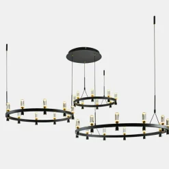 Sklep Kaja Rozłożysta lampa wisząca z okręgami PND-83812-60 ALMELO | Kaja Hot
