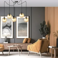 Sklep Kaja Rozłożysta lampa wisząca z regulacją wysokości 938/5 | Kaja Fashion