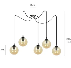 Sklep Kaja Rozłożysta lampa wisząca z regulacją wysokości 938/5 | Kaja Fashion