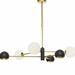 Sklep Kaja Rozłożysta, złota lampa wisząca do jadalni JUP 1965 MOKA | Kaja Discount