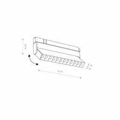 Sklep Kaja Ruchoma lampa do szyny magnetycznej 1F 10646 LVM FOCUS OUT LED | Kaja* Szynoprzewody Podtynkowe|Szynoprzewody Natynkowe