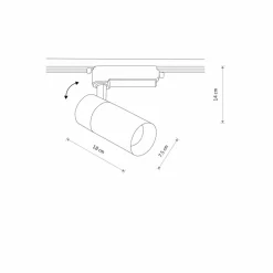 Sklep Kaja Ruchomy spot LED do szyny jednofazowej 10375 PROFILE TINOS LED | Kaja* Szynoprzewody Podtynkowe|Szynoprzewody Natynkowe