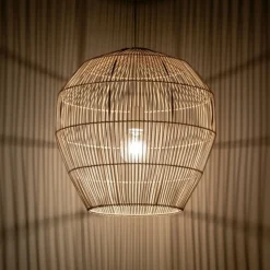 Sklep Kaja Rustykalna, beżowa lampa wisząca 11164 HAITI | Kaja Oświetlenie Hot