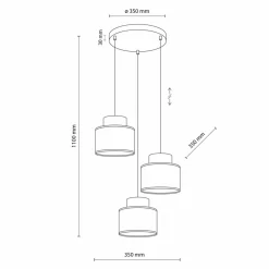 Sklep Kaja Rustykalna lampa do przytulnej sypialni TK 2594 DUO JUTA | Kaja Shop