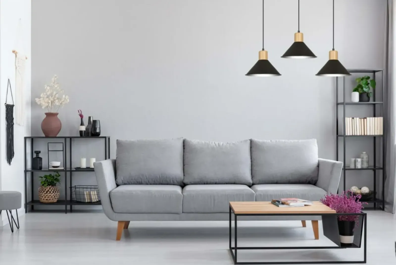 Sklep Kaja Rustykalna lampa wisząca, elementy drewna 1044/3 ROWEN | Kaja czarny New