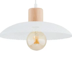 Sklep Kaja Rustykalna lampa wisząca z drewnem 1319/3 KOBE | Kaja Oświetlenie biały Discount