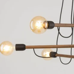 Sklep Kaja Rustykalna lampa wisząca z drewnianymi belkami TK 4950 HELIX WOOD Best Sale
