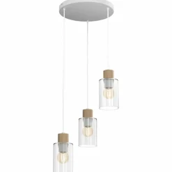 Sklep Kaja Rustykalna lampa z drewnianymi oprawkami MLP8556 MADERA | Kaja Sale