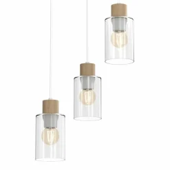 Sklep Kaja Rustykalna lampa z drewnianymi oprawkami MLP8556 MADERA | Kaja Sale