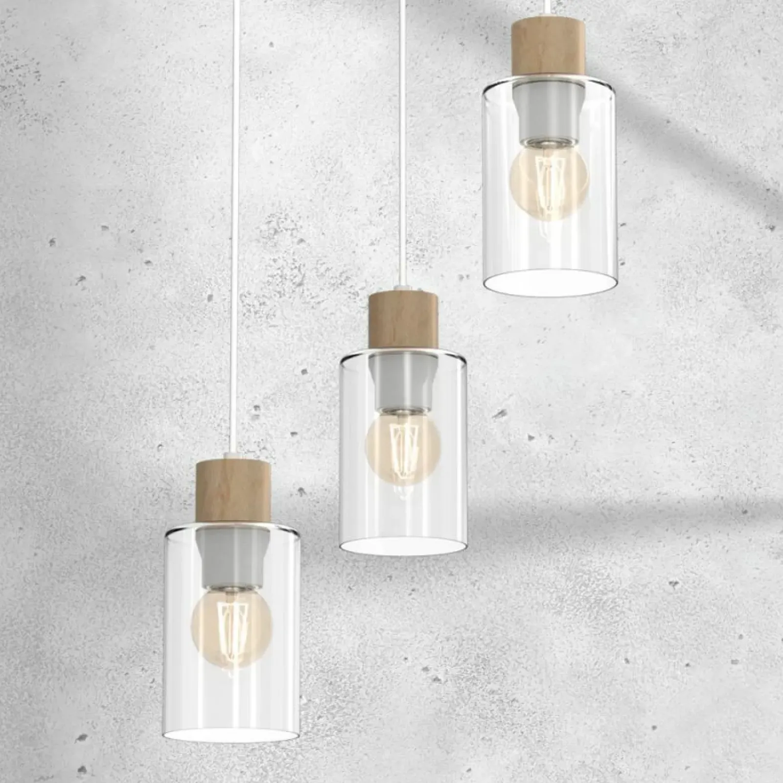 Sklep Kaja Rustykalna lampa z drewnianymi oprawkami MLP8556 MADERA | Kaja Sale